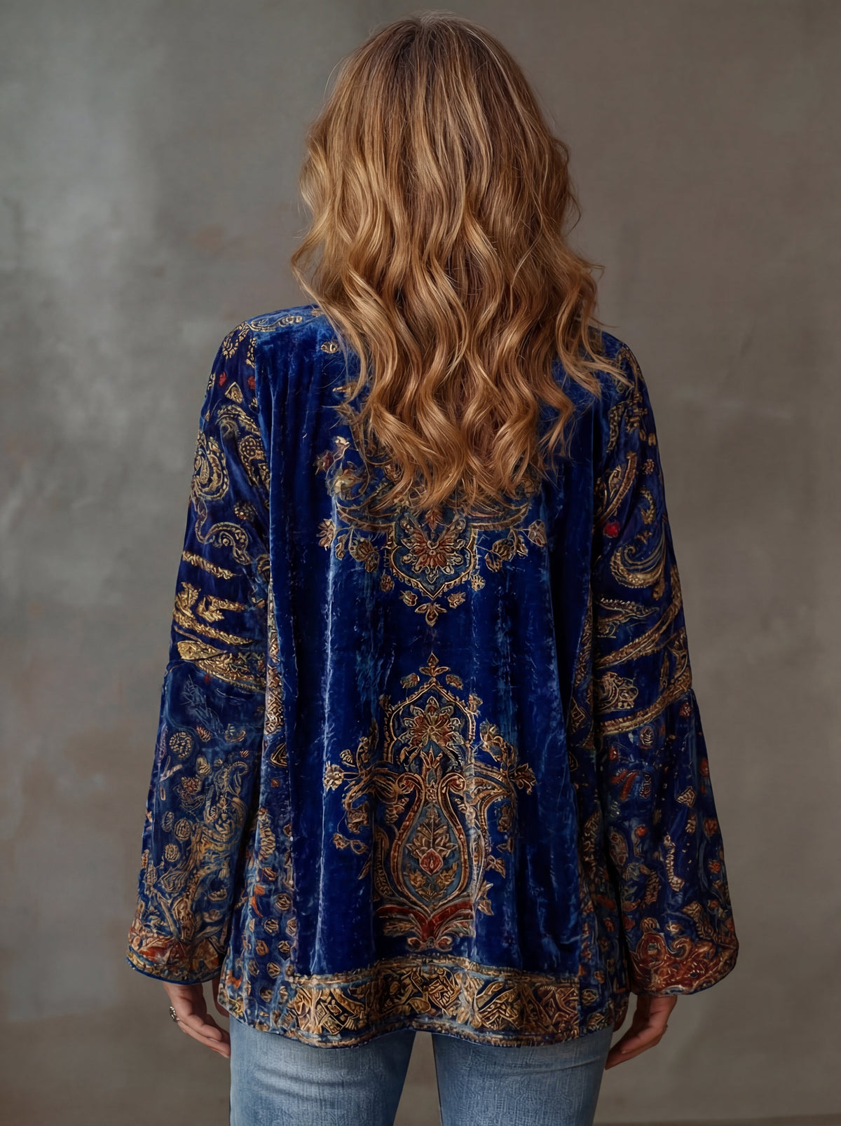 Boho Embroidered Kimono Jacket — Flowing Layering Cardigan 4
