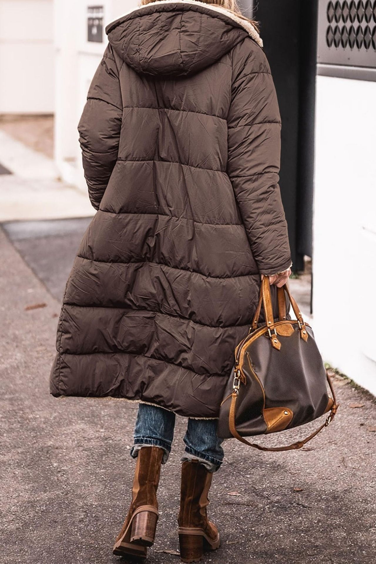Reversible Women's Winter Coat — Dual-Side Long Puffer 5