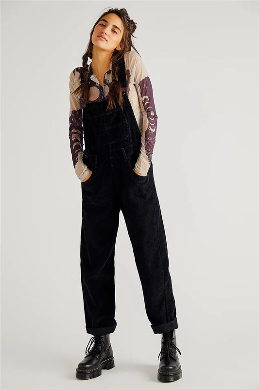 Women's Vintage Corduroy Baggy Overalls — Wide Leg 2