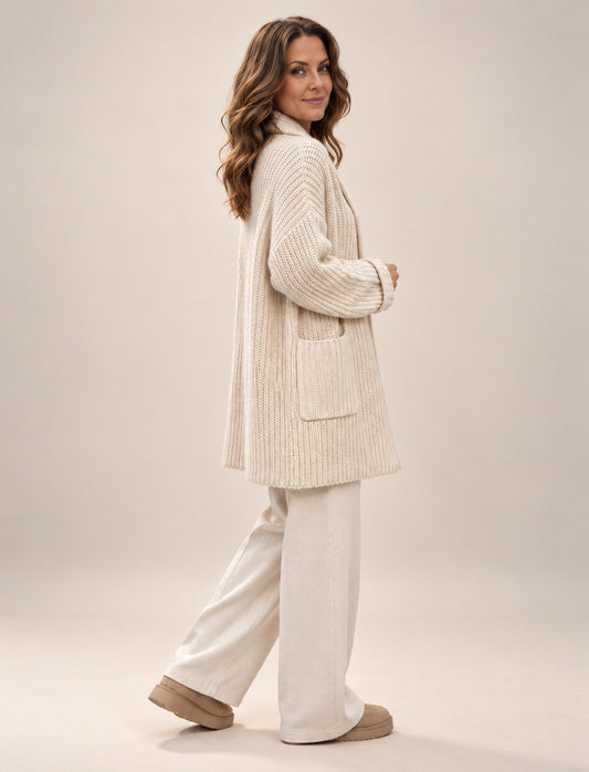 Women's Soft Knit Cardigan – Casual Fall & Winter Layering Sweater
