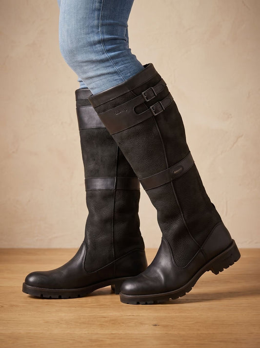 Women's Waterproof Knee-High Pull-On Boots — Double Buckle 2