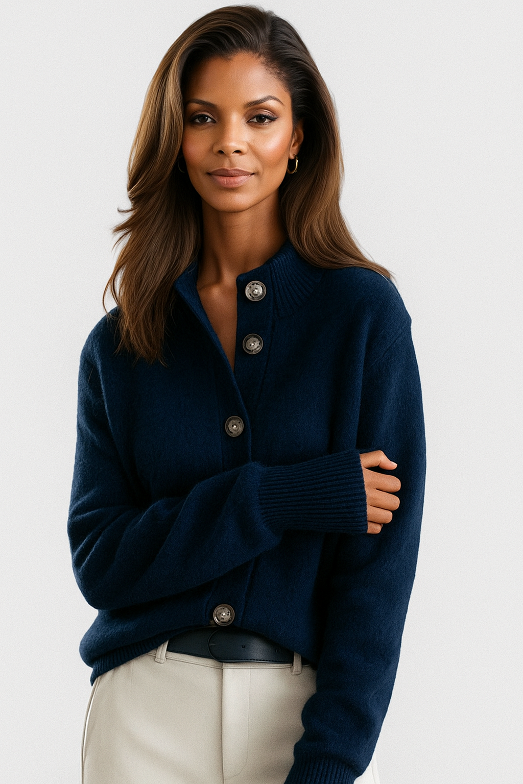 Sofia Button Cardigan — Soft Knit Relaxed Fit for Women 11