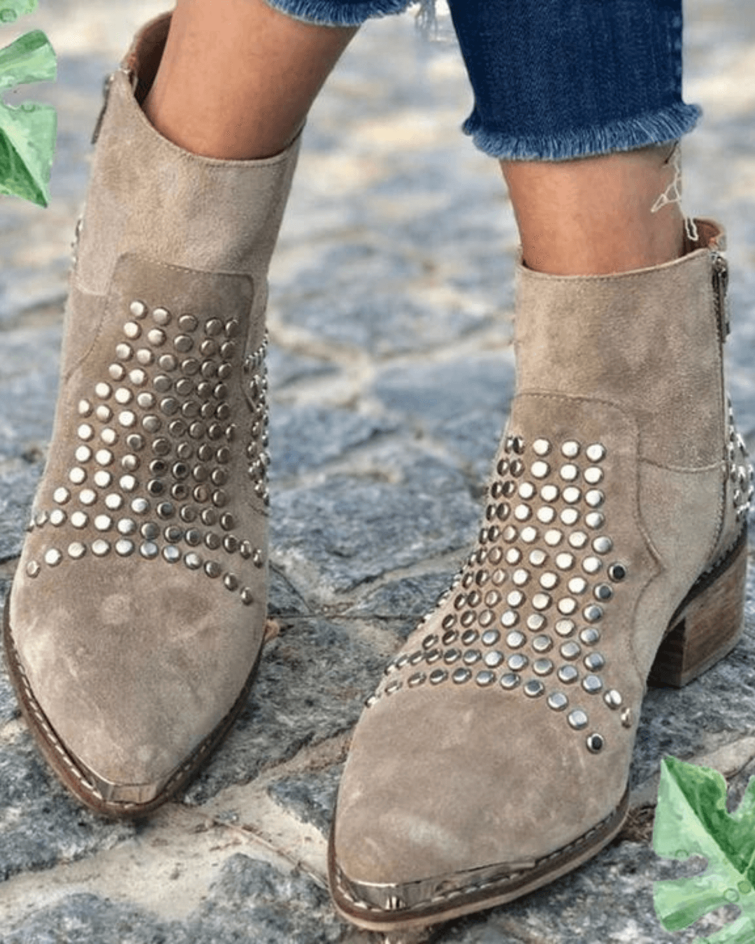 Studded Ankle Boots — Pointed Toe & Chunky Heel for Women 2