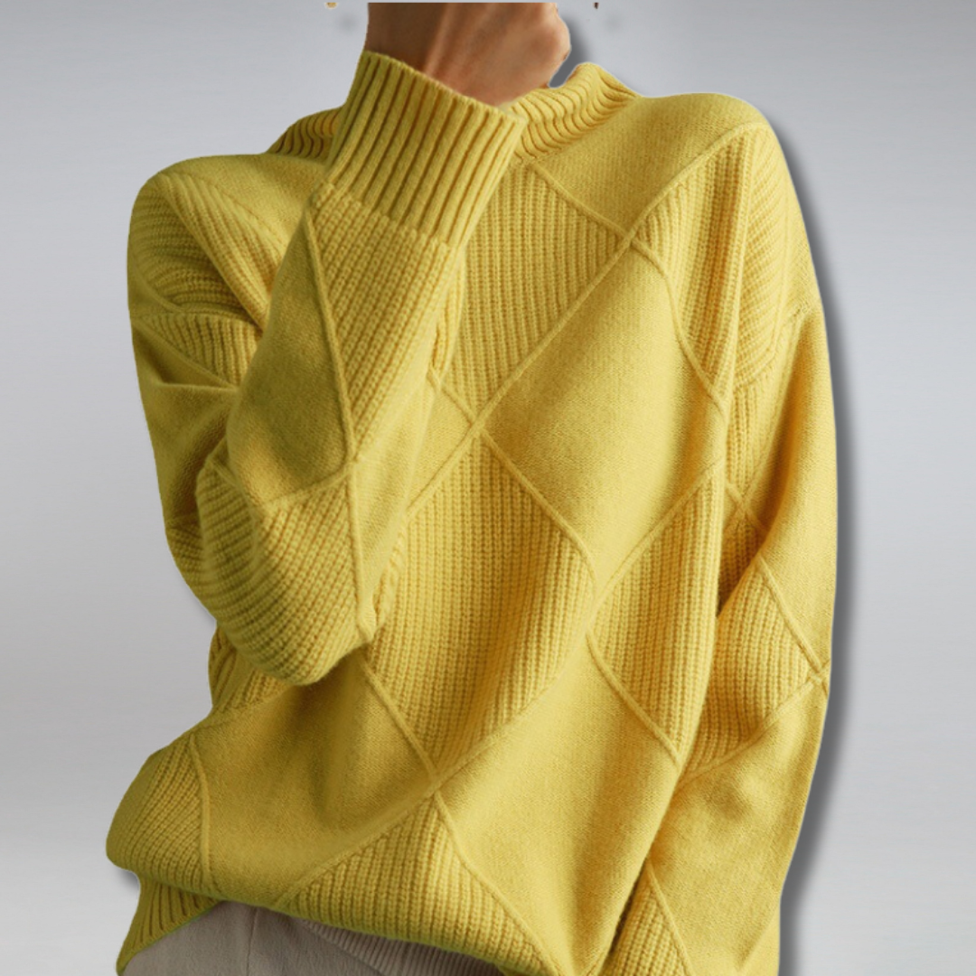 Darcy Oversized Turtleneck Sweater — Wool Blend Knit 4