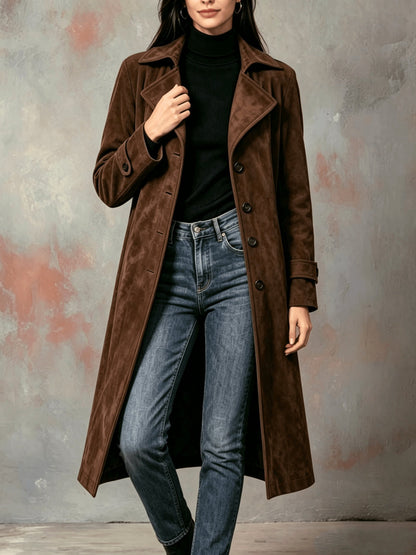 Waverly Longline Coat — Classic Lapel Structured Silhouette 4