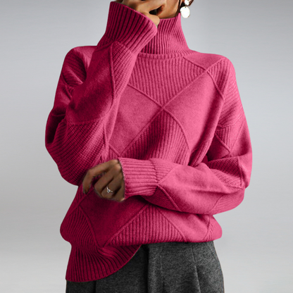 Darcy Oversized Turtleneck Sweater — Wool Blend Knit 7