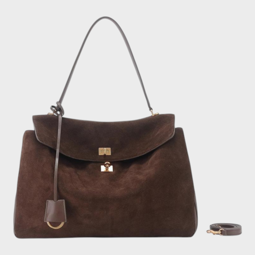 Libby Minimalist Leather Handbag — Soft Cowhide & Magnetic Flap 3