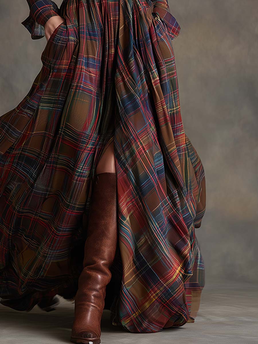 Classic Belted Button-Up Shirt Dress — Women's Style 8
