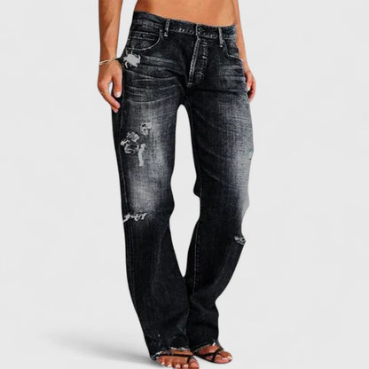 Women's Wide-Leg Jeans — Relaxed Low-Rise Stretch Denim 3