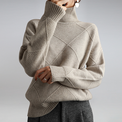 Darcy Oversized Turtleneck Sweater — Wool Blend Knit 3