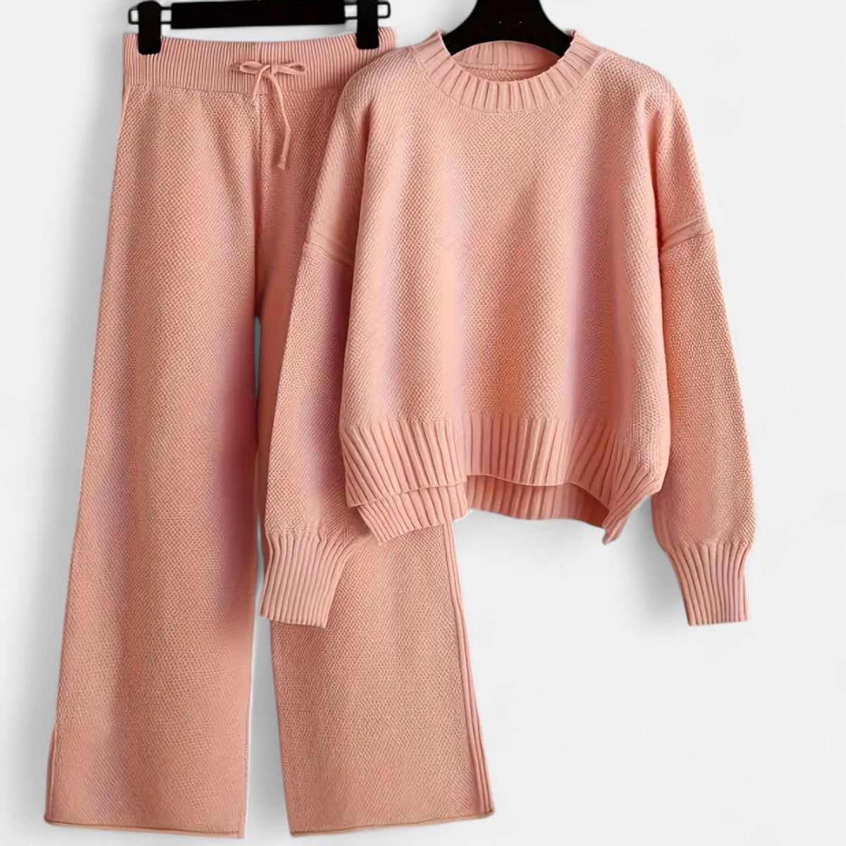 Women's Knit Sweater & Wide-Leg Trouser Set — Relaxed Fit 1