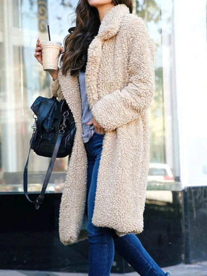 Women's Long Fleece Teddy Coat — Soft, Warm & Stylish 2