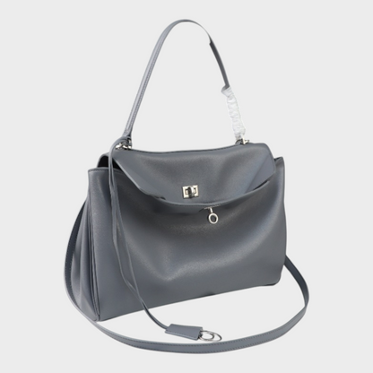Libby Minimalist Leather Handbag — Soft Cowhide & Magnetic Flap 27