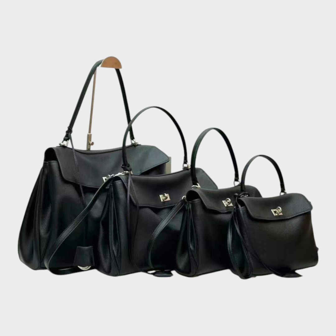 Libby Minimalist Leather Handbag — Soft Cowhide & Magnetic Flap 13