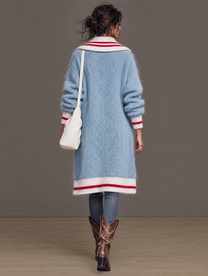 Vintage Mohair Cardigan — Lapel Collar Knit for Women 4