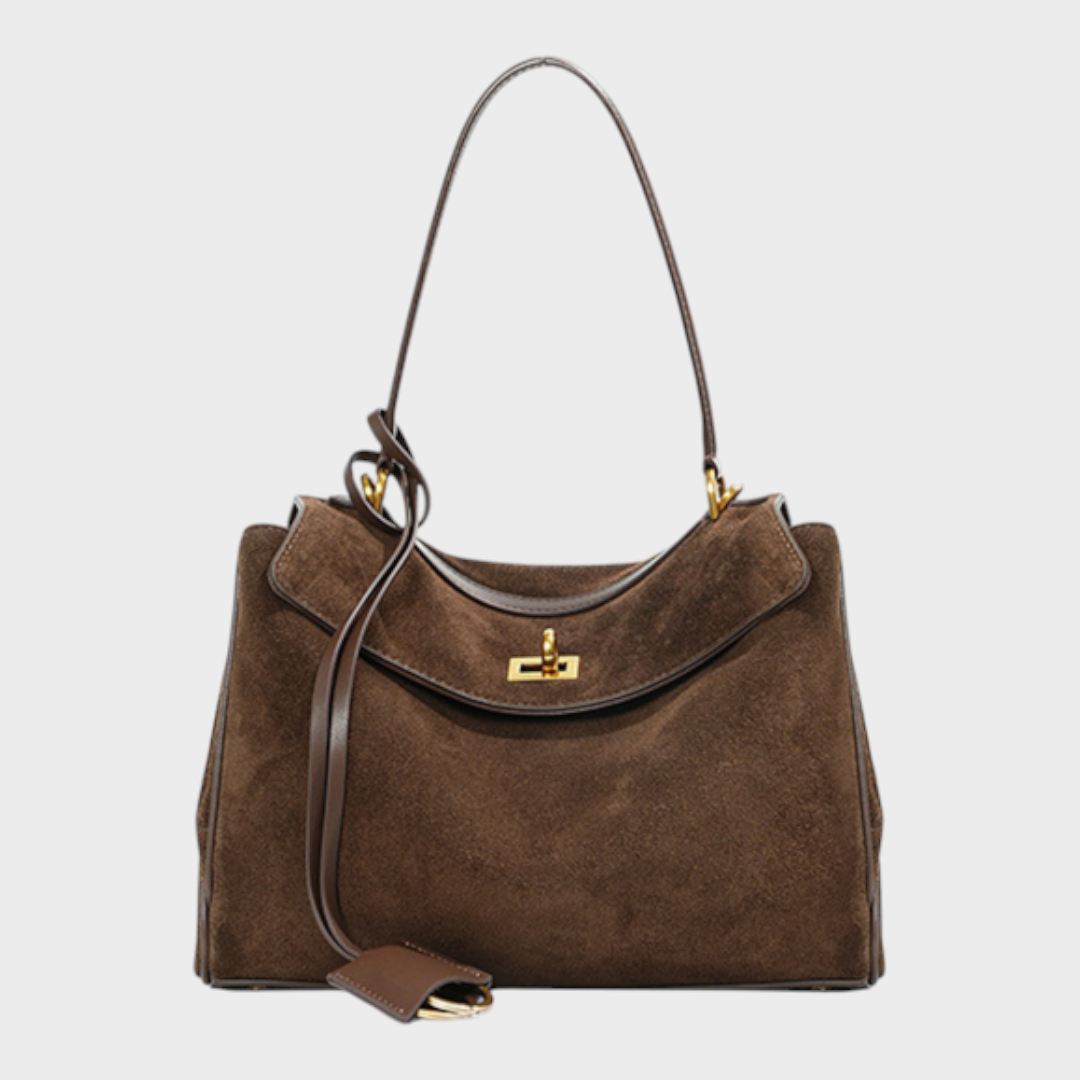 Libby Minimalist Leather Handbag — Soft Cowhide & Magnetic Flap 21
