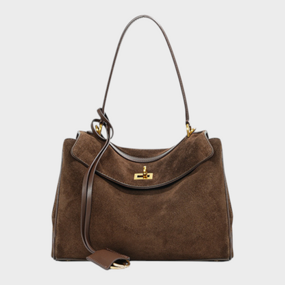 Libby Minimalist Leather Handbag — Soft Cowhide & Magnetic Flap 21