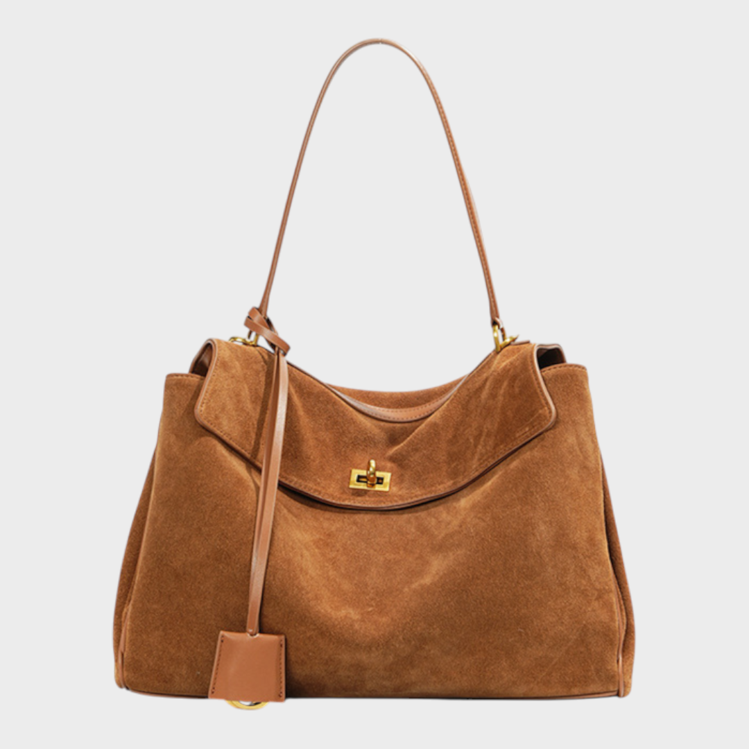 Libby Minimalist Leather Handbag — Soft Cowhide & Magnetic Flap 2