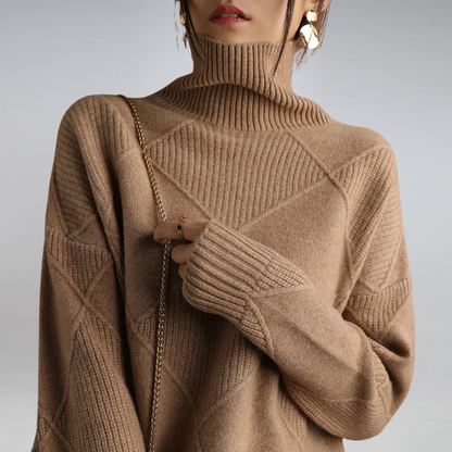 Darcy Oversized Turtleneck Sweater — Wool Blend Knit 2