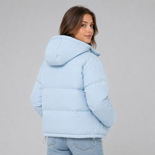 Unisex Hooded Puffer Jacket — Cotton Blend, 8 Colors 2