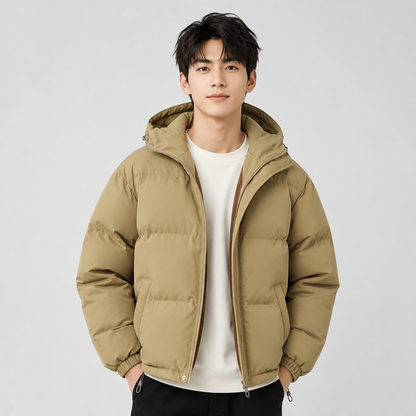 Unisex Hooded Puffer Jacket — Cotton Blend, 8 Colors 4