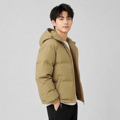 Unisex Hooded Puffer Jacket — Cotton Blend, 8 Colors 5
