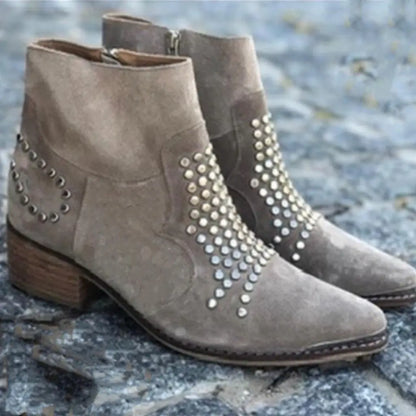 Studded Ankle Boots — Pointed Toe & Chunky Heel for Women 4