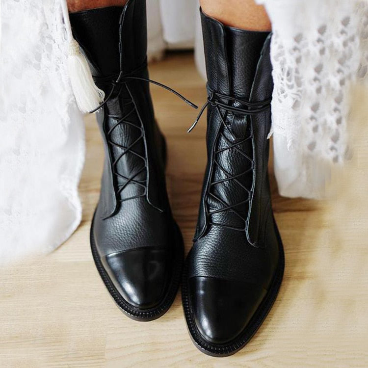 Sophia Lace-Up Ankle Boots — Classic Style & Comfort 1