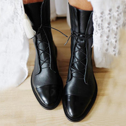 Sophia Lace-Up Ankle Boots — Classic Style & Comfort 1