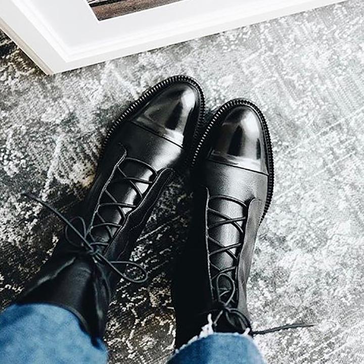 Sophia Lace-Up Ankle Boots — Classic Style & Comfort 7