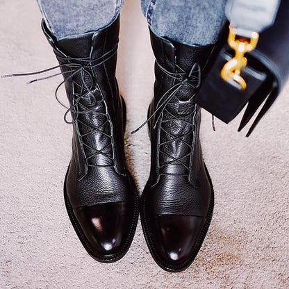 Sophia Lace-Up Ankle Boots — Classic Style & Comfort 4