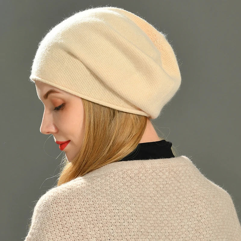 Cashmere Wool Beanie — Soft Non-Itchy Winter Hat 3