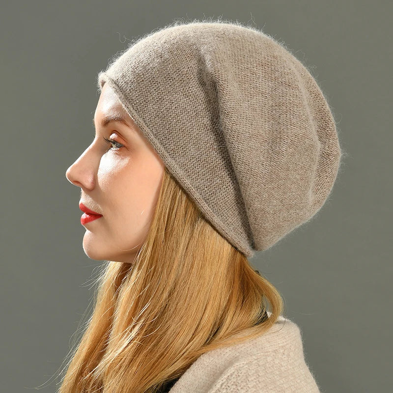 Cashmere Wool Beanie — Soft Non-Itchy Winter Hat 1