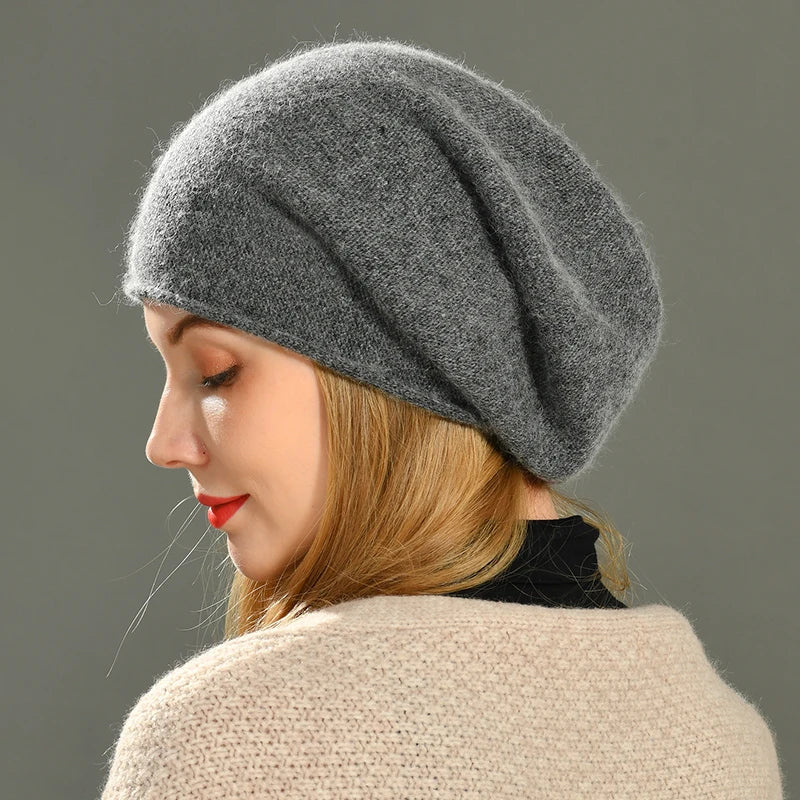 Cashmere Wool Beanie — Soft Non-Itchy Winter Hat 2