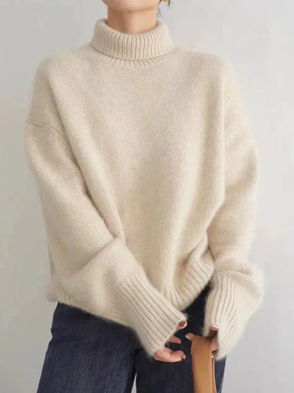 Women's Cashmere Turtleneck Sweater — Soft High Collar Knit 2