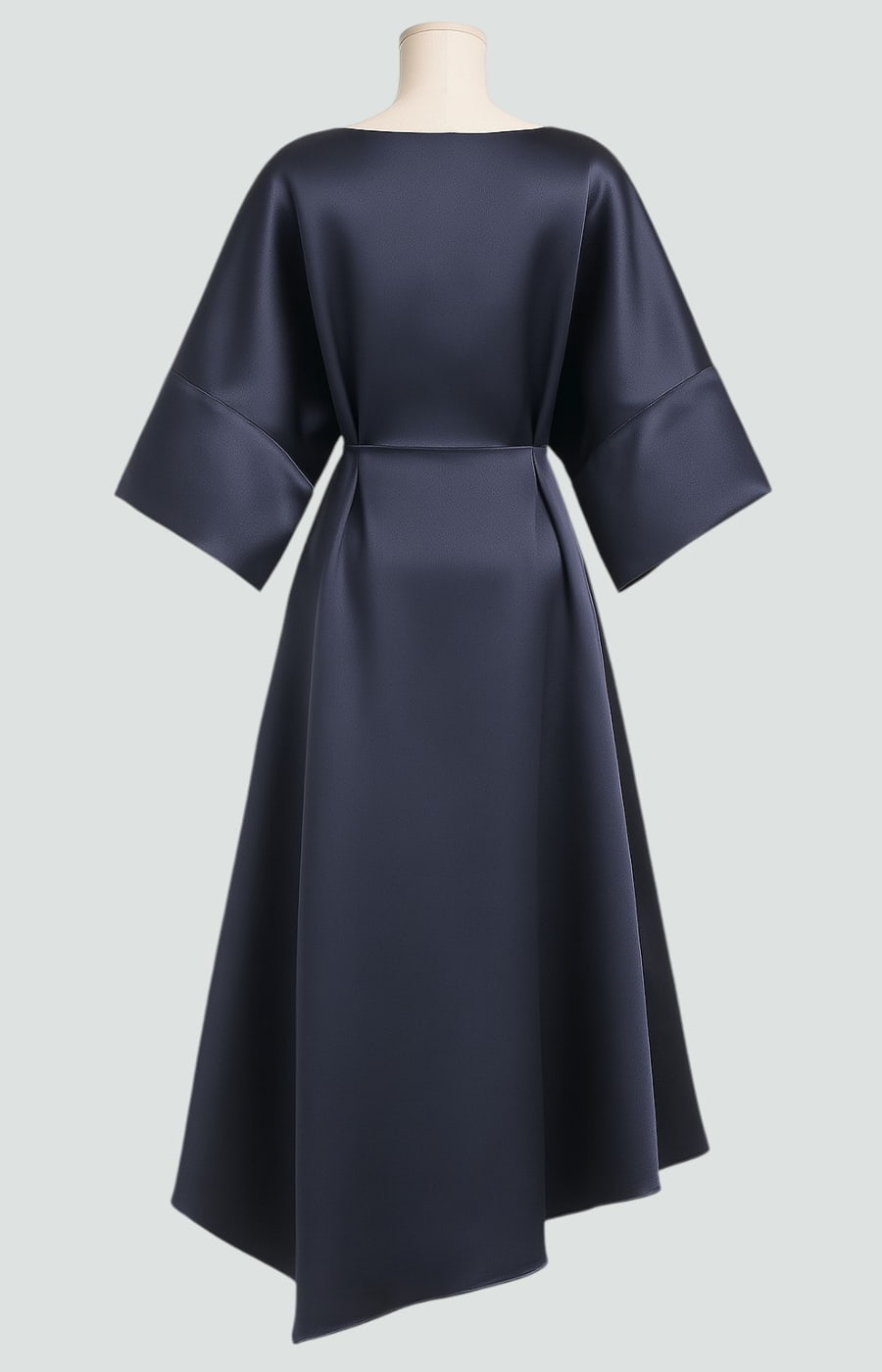 Draped Brooch Maxi Dress – Cape Sleeve Formal Evening Gown 8