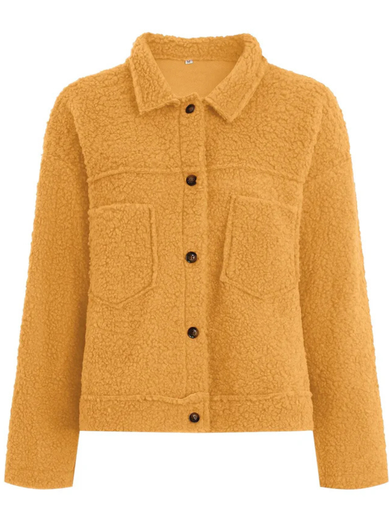 Cozy Sherpa Button Jacket for Women — Soft Relaxed Fit 3