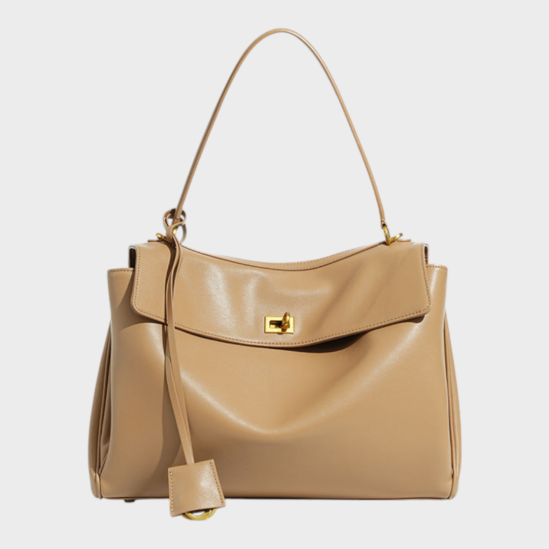 Libby Minimalist Leather Handbag — Soft Cowhide & Magnetic Flap 7