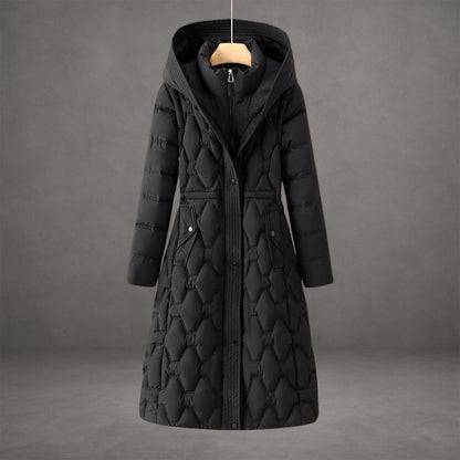 Longline Hooded Down Coat — Waterproof Windproof Winter Jacket 4