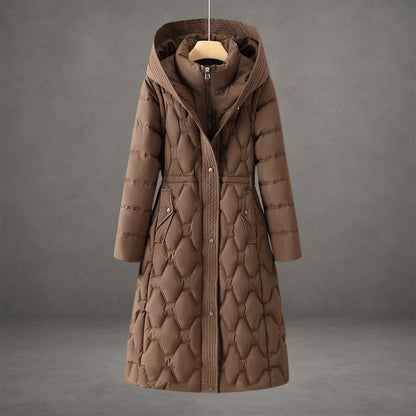 Longline Hooded Down Coat — Waterproof Windproof Winter Jacket 3