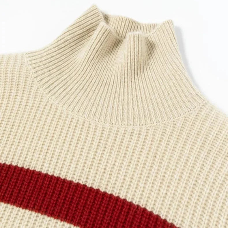 Chunky Knit Turtleneck Sweater — Relaxed Fit Long Sleeve 10