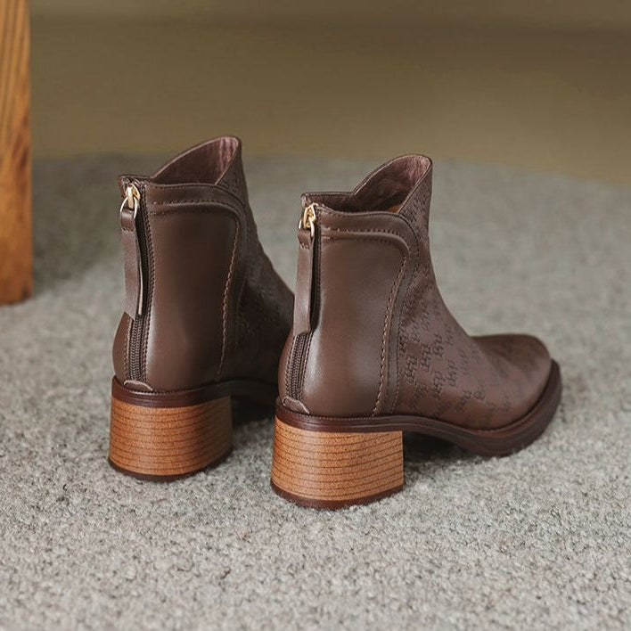 Margot Ankle Boots — Vegan Leather 2 in Block Heel 7