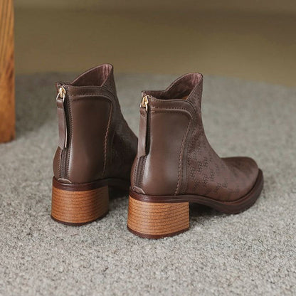 Margot Ankle Boots — Vegan Leather 2 in Block Heel 7