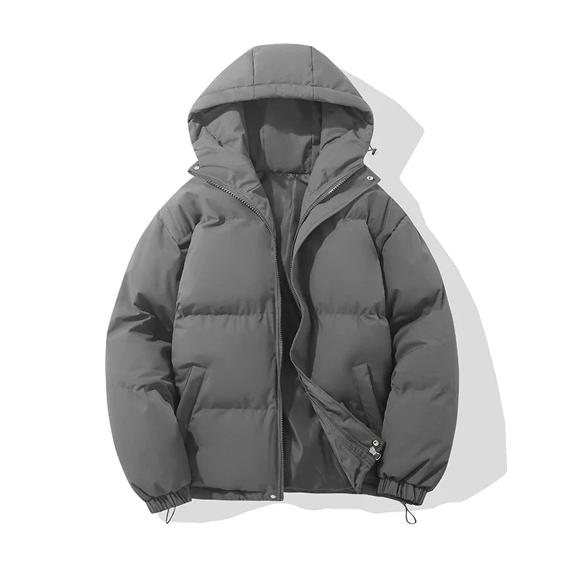 Unisex Hooded Puffer Jacket — Cotton Blend, 8 Colors 16