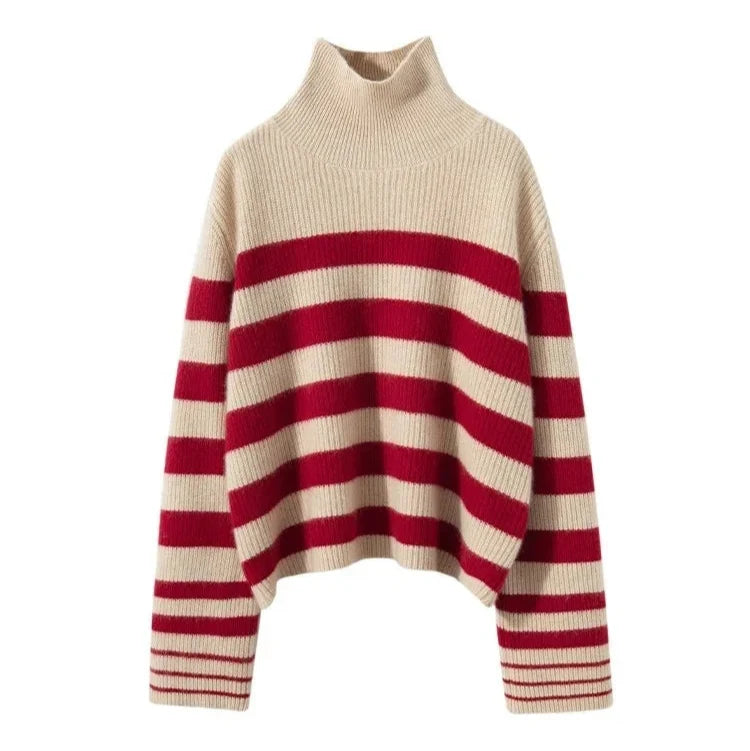Chunky Knit Turtleneck Sweater — Relaxed Fit Long Sleeve 11