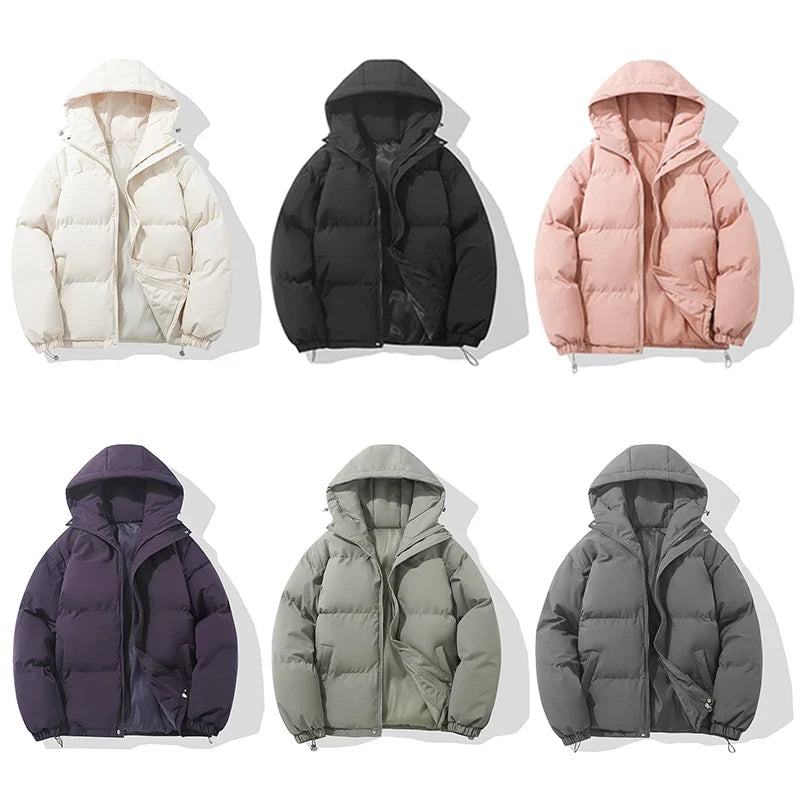 Unisex Hooded Puffer Jacket — Cotton Blend, 8 Colors 11