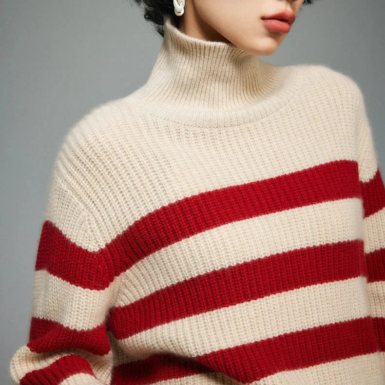 Chunky Knit Turtleneck Sweater — Relaxed Fit Long Sleeve 4