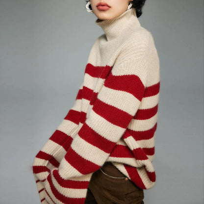 Chunky Knit Turtleneck Sweater — Relaxed Fit Long Sleeve 5