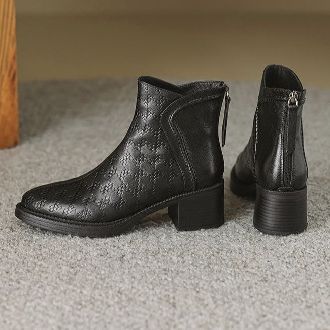Margot Ankle Boots — Vegan Leather 2 in Block Heel 12