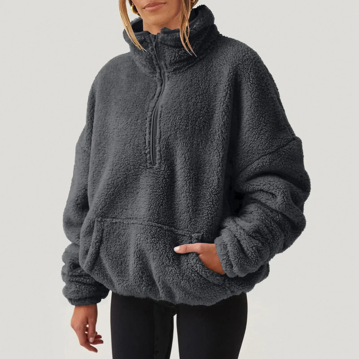Alpine Half-Zip Sweater — Ultra-Soft Plush Fleece Top 5